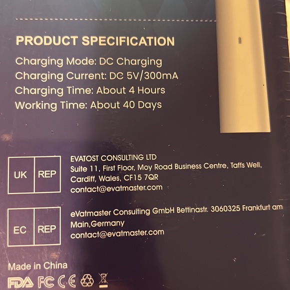 NEW Slicoo Rechargeable Sonic Electric Toothbrush, comes with 4 toothbrush heads - Picture 8 of 8